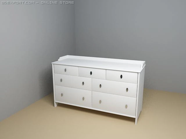 dresser leksvik 3D Model .c4d .max .obj .3ds .fbx .stl .blend 