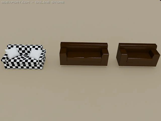 sofas pack 3D Model .c4d .max .obj .3ds .fbx .stl .blend 