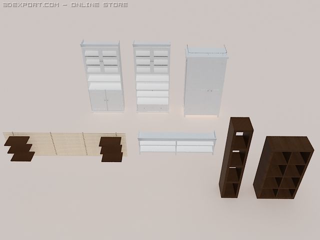 shelves and closets 3D Model .c4d .max .obj .3ds .fbx .stl .blend 