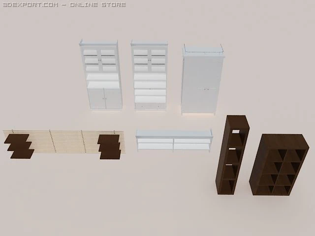 shelves and closets 3D Model .c4d .max .obj .3ds .fbx .stl .blend