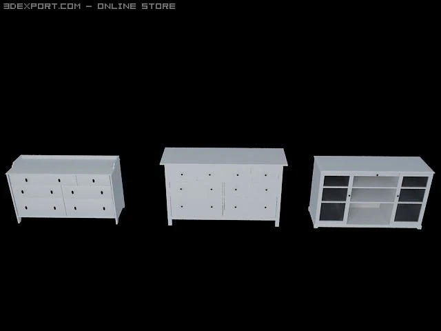 some dressers 3D Model .c4d .max .obj .3ds .fbx .stl .blend 