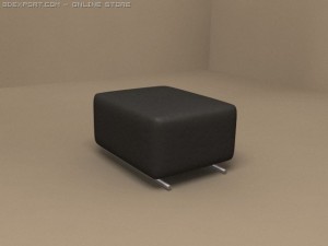 abc padded stool 3D Model