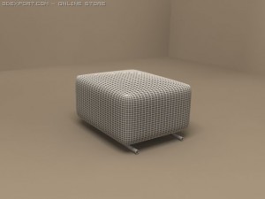 abc padded stool 3D-Modell