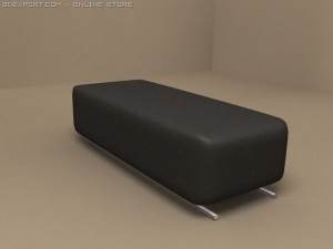 abc padded stool 3D Model