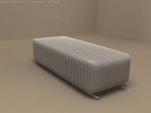 abc padded stool 3D Модель