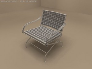 carlotta armchair Modèle 3D