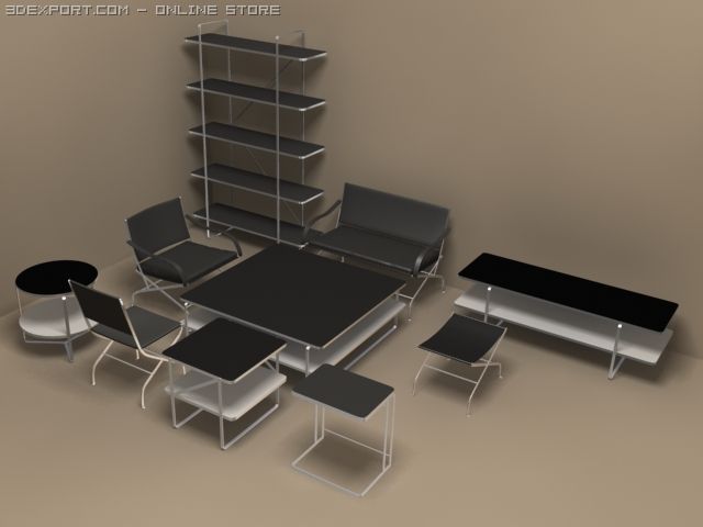 flexform carlotta colection 3D Model .c4d .max .obj .3ds .fbx .stl .blend 