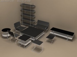 flexform carlotta colection 3D 模型