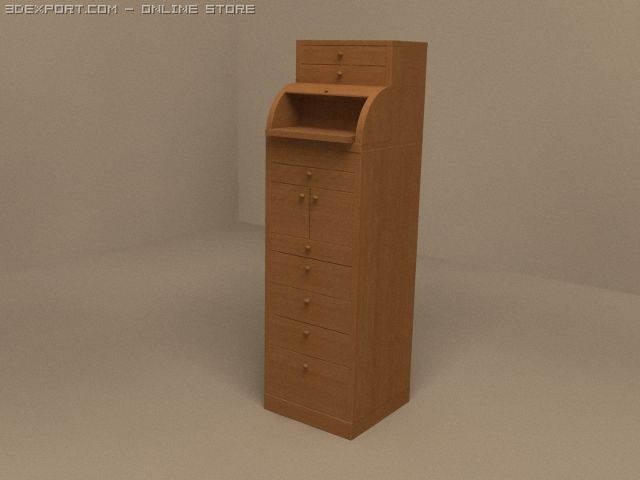drawer carteggio 3D Модель .c4d .max .obj .3ds .fbx .stl .blend 