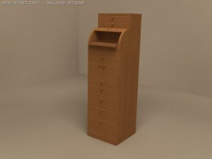 drawer carteggio 3D Model