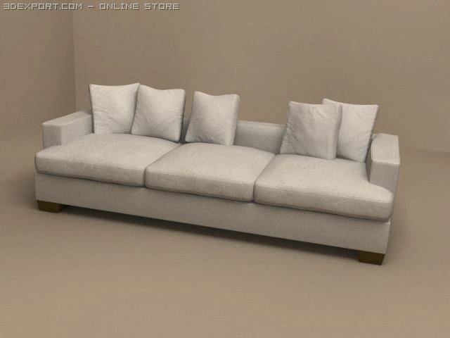 3 pillows sofa eros 3D Model .c4d .max .obj .3ds .fbx .stl .blend 