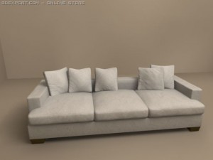 3 pillows sofa eros 3Dモデル