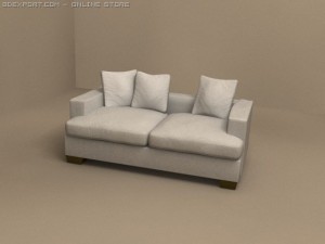 2 pillows sofa eros 3D Model