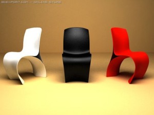 my variant of three skin chair 3D Model