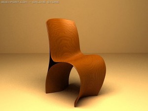 my variant of three skin chair Modello 3D
