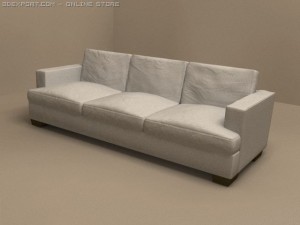 eros due 3 pillow sofa 3D Model