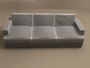 eros due 3 pillow sofa 3D Model