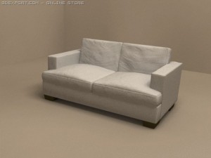eros due 2 pillows sofa 3D Model