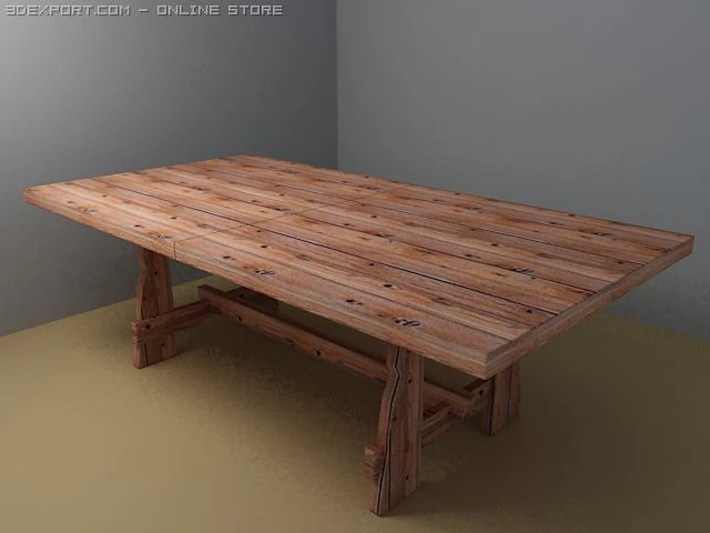 old table 3D Model .c4d .max .obj .3ds .fbx .stl .blend 
