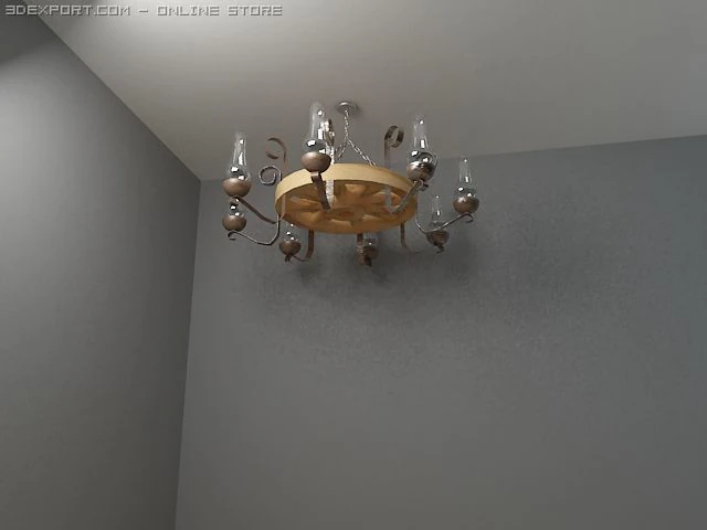 old chandelier 3D Model .c4d .max .obj .3ds .fbx .stl .blend 