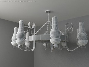 old chandelier 3D-Modell
