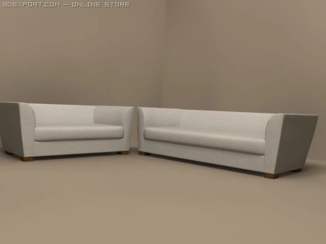 glenn sofas 3D Model .c4d .max .obj .3ds .fbx .stl .blend 