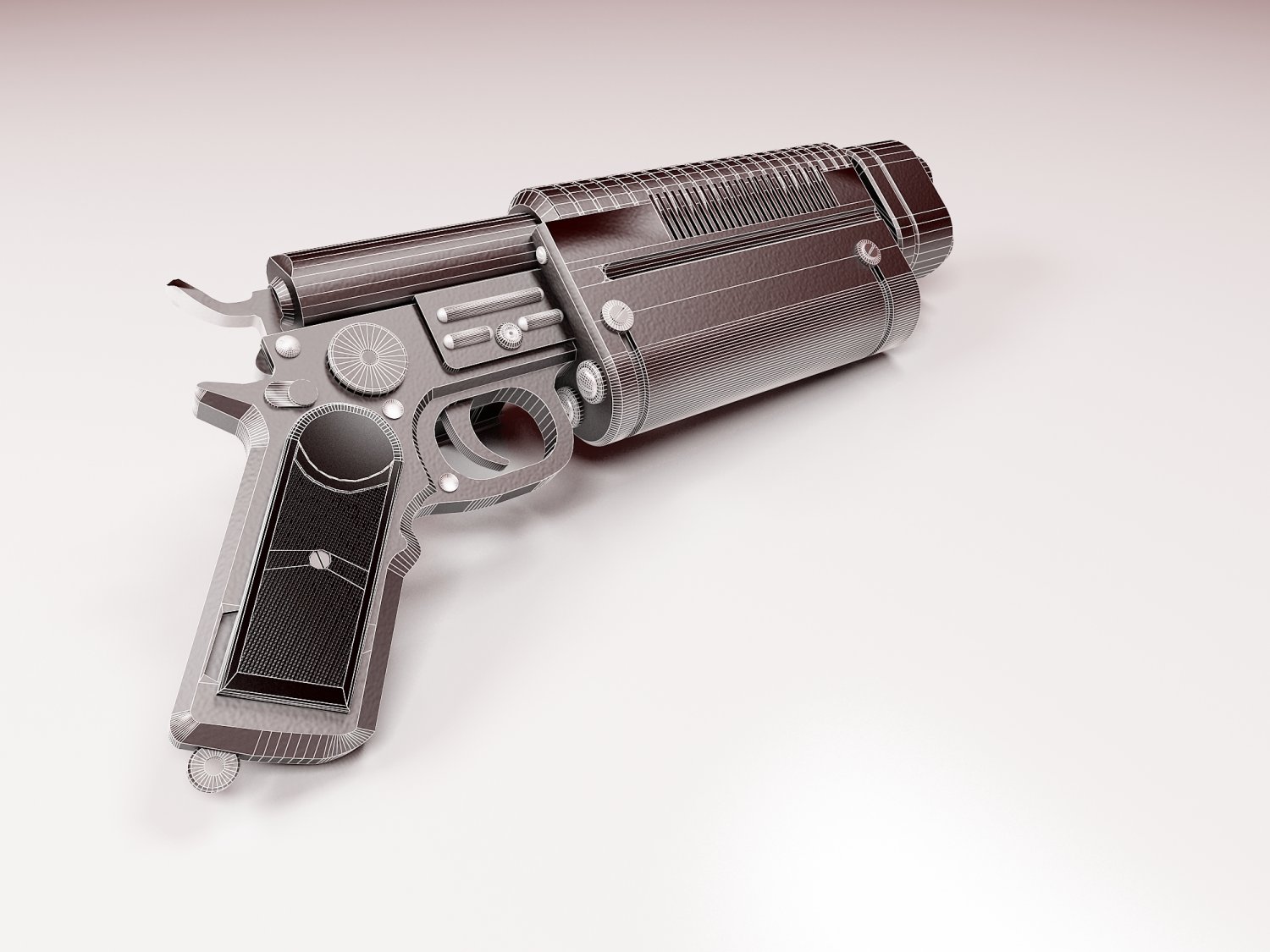SCI-FI. k-16 bryar blaster pistol Model 3D. 