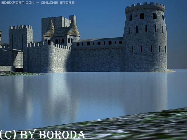 castle 3D Model .c4d .max .obj .3ds .fbx .stl .blend 