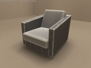 greta armchair 3Dモデル