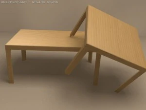 duas mesas de salão Modelo 3D