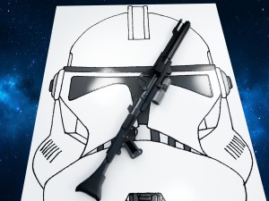 dc-15 blaster rifle 3D 模型