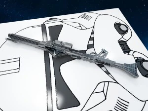 dc-15 blaster rifle 3D Model