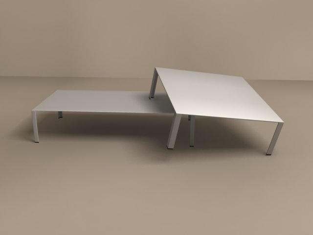 two less tables 3D Model .c4d .max .obj .3ds .fbx .stl .blend 