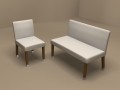 linda chair and stool 3D Model