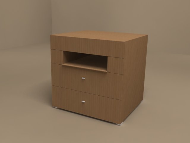 lodge nightstand by molteni 3D-Modell .c4d .max .obj .3ds .fbx .stl .blend 