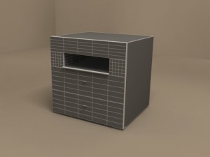 lodge nightstand by molteni 3D-Modell