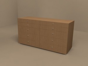lodge chest of drawers by molteni 3D Модель