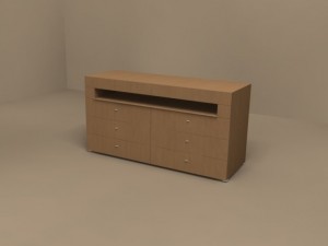 lodge chest of drawers by molteni Model 3D