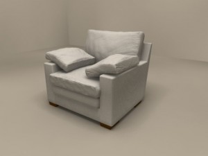 maxime due chair by flexform Model 3D
