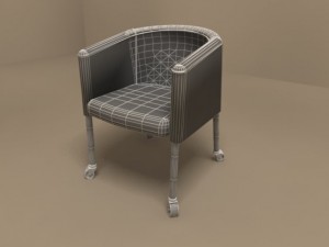 mixer armchair by flexform 3D Model