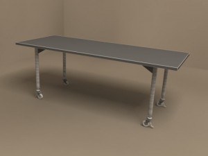 mixer desk by flexform 2000x800 3D Model