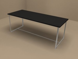 moka table by flexform 3D Model
