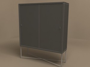 moka vetrina by flexform 3D मॉडल