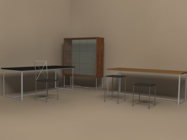 moka furniture collection by flexform Model 3D .c4d .max .obj .3ds .fbx .stl .blend