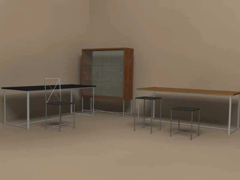 moka furniture collection by flexform 3D Model .c4d .max .obj .3ds .fbx .stl .blend 