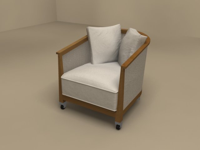 mozart armchair by flexform 3Dモデル .c4d .max .obj .3ds .fbx .stl .blend 