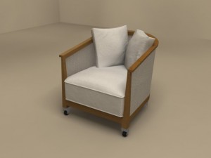 mozart armchair by flexform 3D Модель