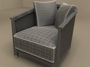 mozart armchair by flexform 3Dモデル