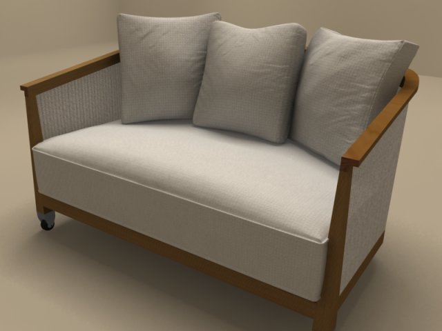 mozart sofa by flexform Modello 3D .c4d .max .obj .3ds .fbx .stl .blend