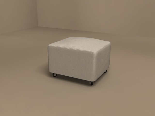 nonnamaria pouf 590x520 by flexform 3D Model .c4d .max .obj .3ds .fbx .stl .blend 